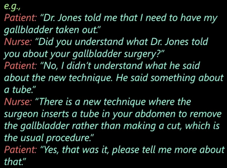 <p>What effective interview technique is being exhibited?</p>