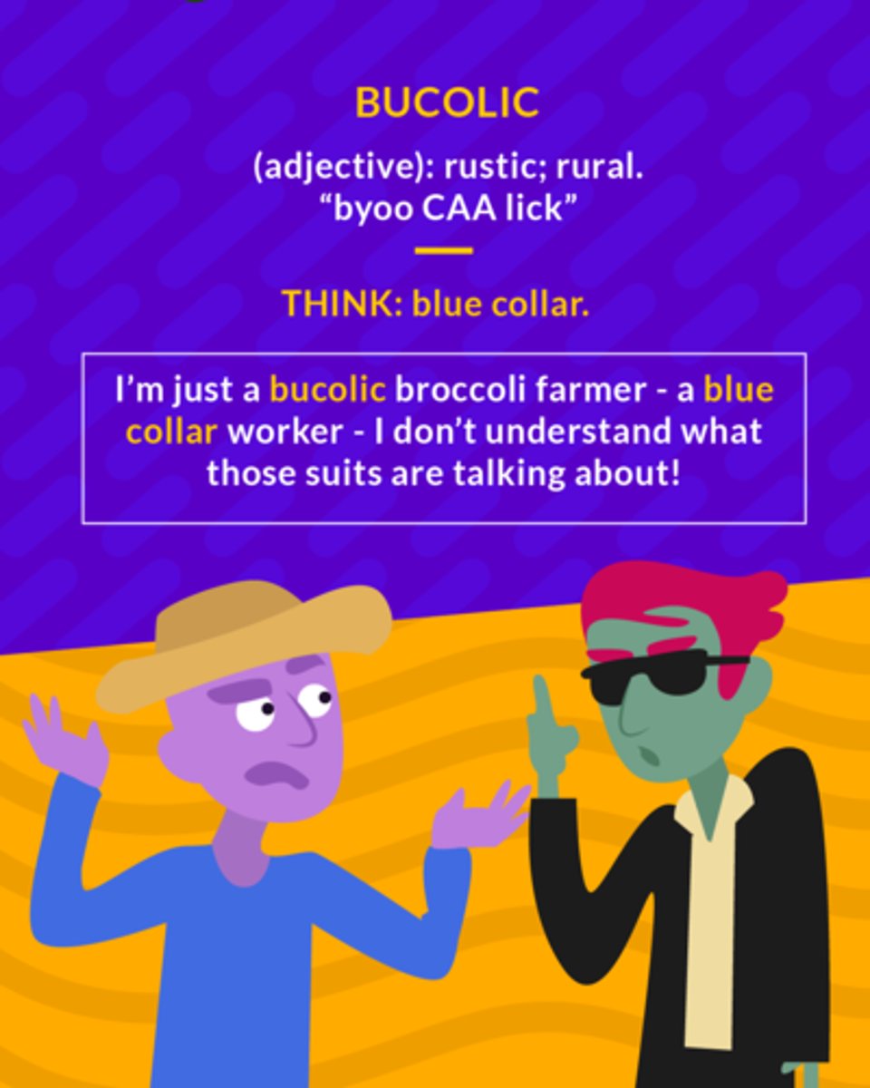 <p>pertaining to the countryside; rural; rustic</p><p>(adj.) rural</p>