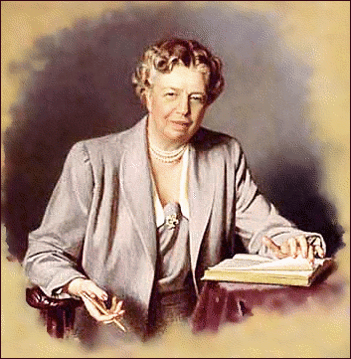 <p>The wife of Franklin Roosevelt, Eleanor Roosevelt was the most active First Lady the United States had ever seen and was known for her devotion to the impoverished and oppressed.</p>