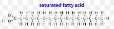 <p>saturated fatty acid chains</p>