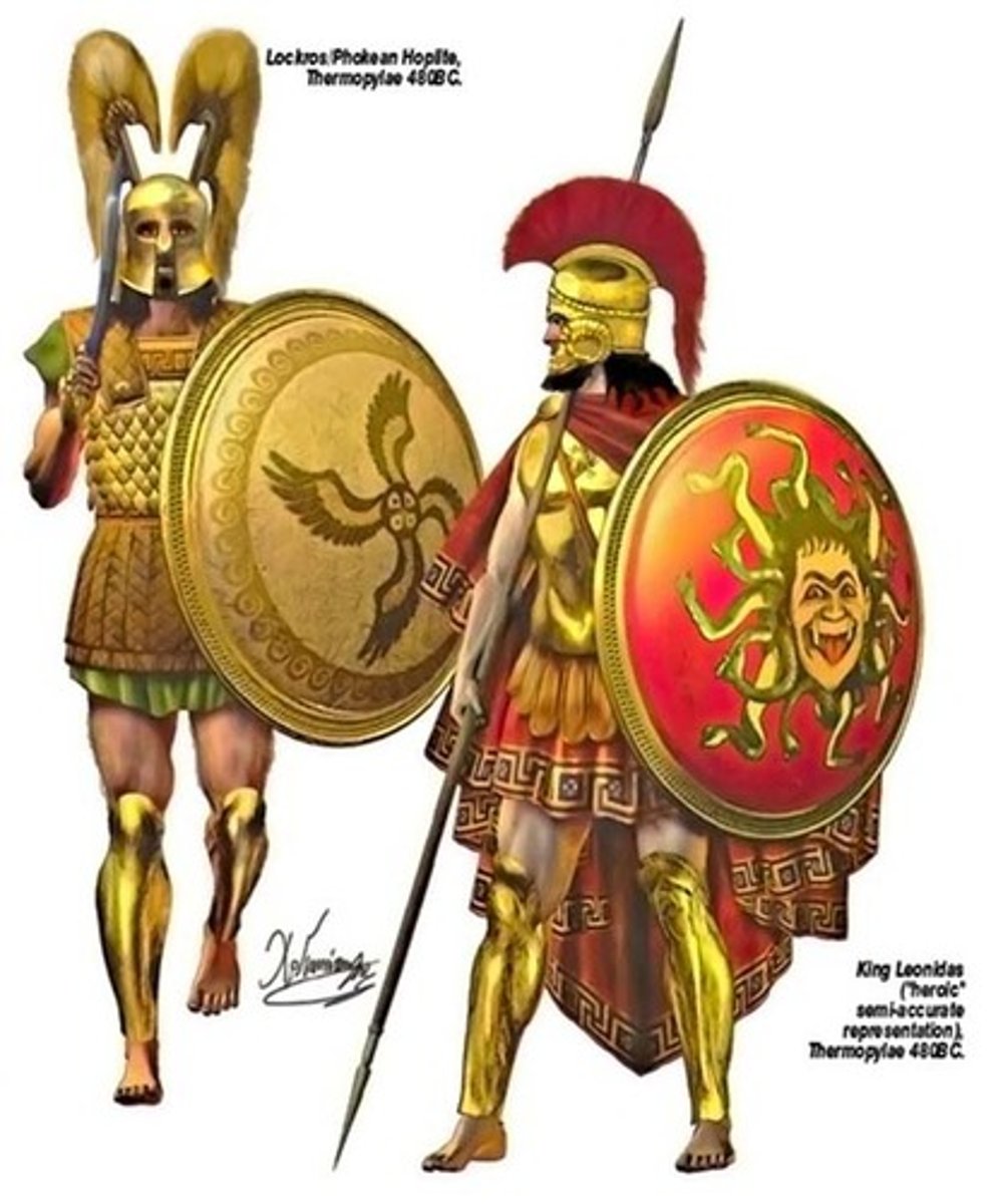 <p>A full set of armour for a hoplite.</p>