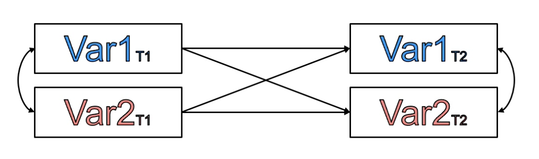 <p>The two measures serve as both the independent and dependent variable.</p><ul><li><p>Therefore, there is always more than one DV</p></li><li><p>Basically combine two residualised longitudinal regressions into the same analysis</p></li><li><p>Allows investigation of bi-directional effects</p></li><li><p>Statistically removes the stability of each construct, isolating the effects of each variable on the other.</p></li></ul>