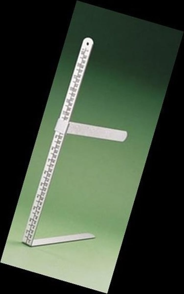 <p>To measure the thickness of a body part in centimeters for accurate exposure settings.</p>