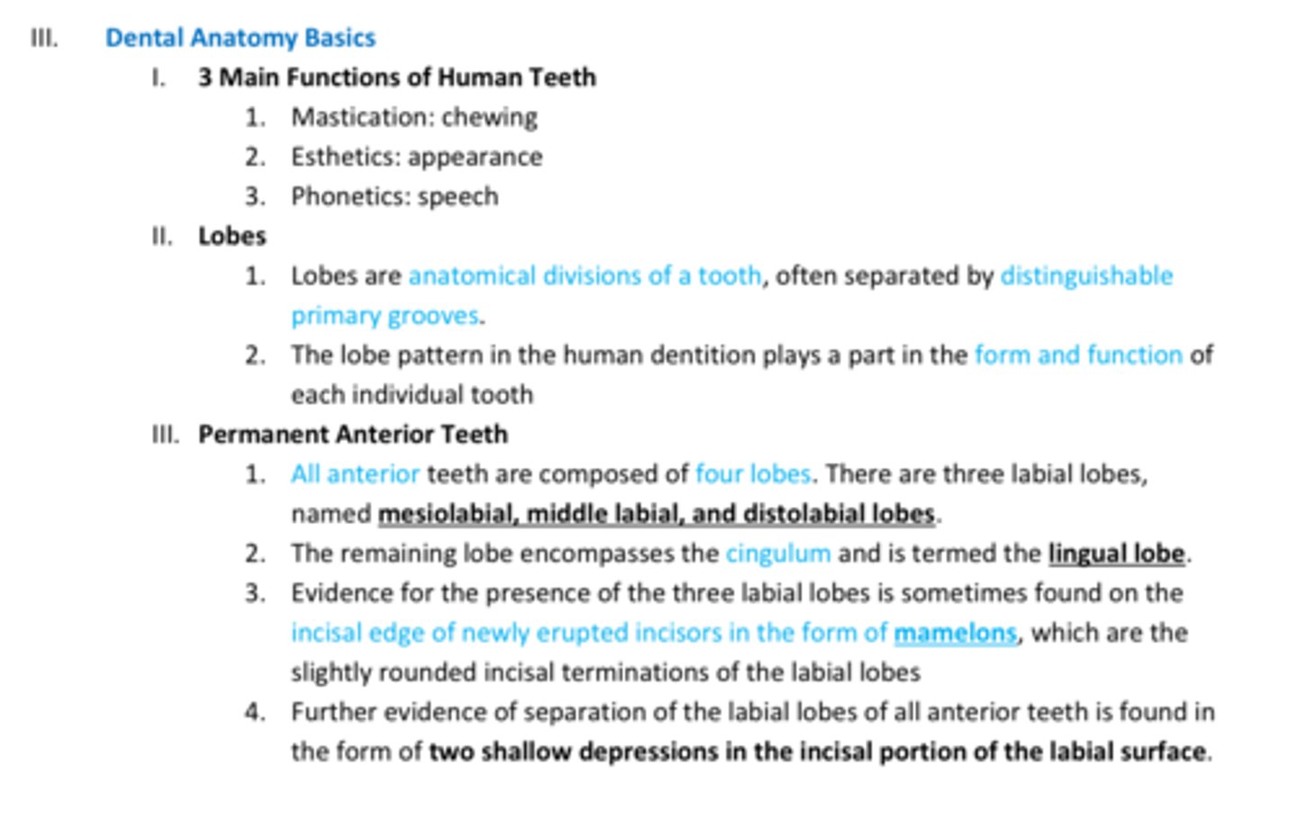 <p>REVIEW DENTAL ANATOMY BASICS:</p><p>- Slides 116-120</p>