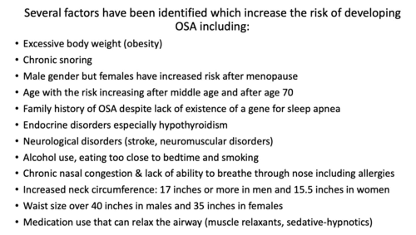 <p>Obstructive Sleep Apnea (OSA) </p>