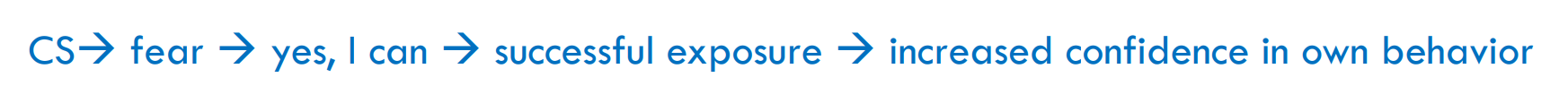 <p>The idea that through exposure, the client learns that they can manage stressful situations that come their way, therefore increasing their feelings of self-efficacy and reducing fear</p>