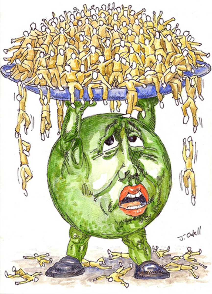 <p>the&nbsp;maximum number of individuals of a species that the environment can sustainably support in a given area without degrading its resource base.</p>