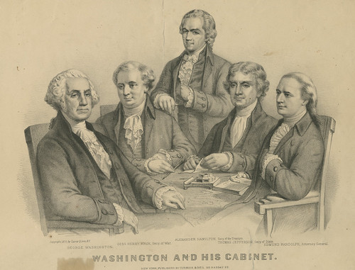 <p>group of department heads who act as advisors to president</p>