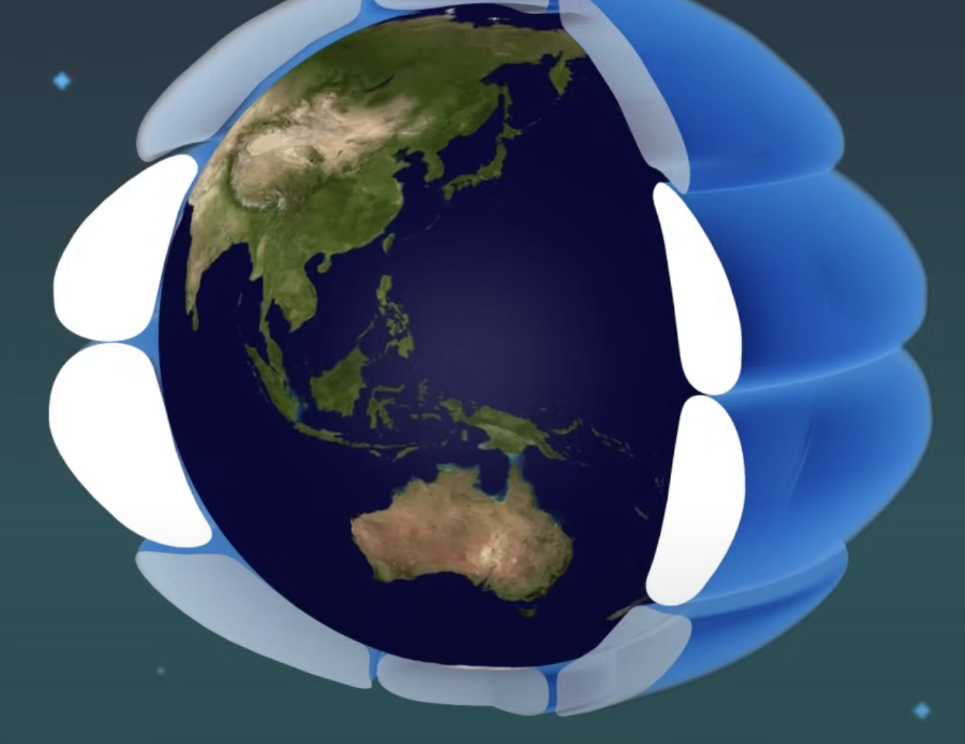 <p>large-scale atmospheric circulation cell, warm air rises at the equator and sinks at about 30° latitude, creating trade winds and subtropical highs.</p>