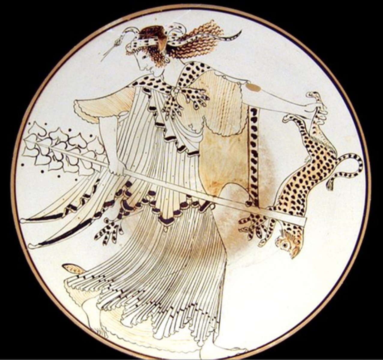 <p>female followers of Dionysus and the most significant members of the Thiasus, the god's retinue. Their name literally translates as "raving ones"</p>