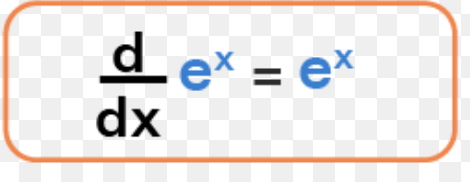 <p>which means that if u is a function  then its e^u times u’</p>