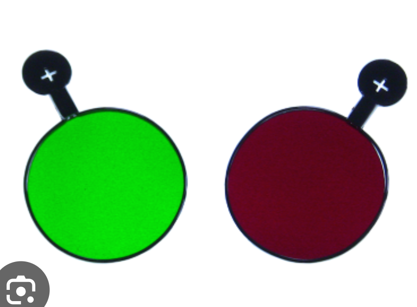 <p>red and green filters </p>