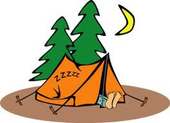 <p>faire du camping</p>