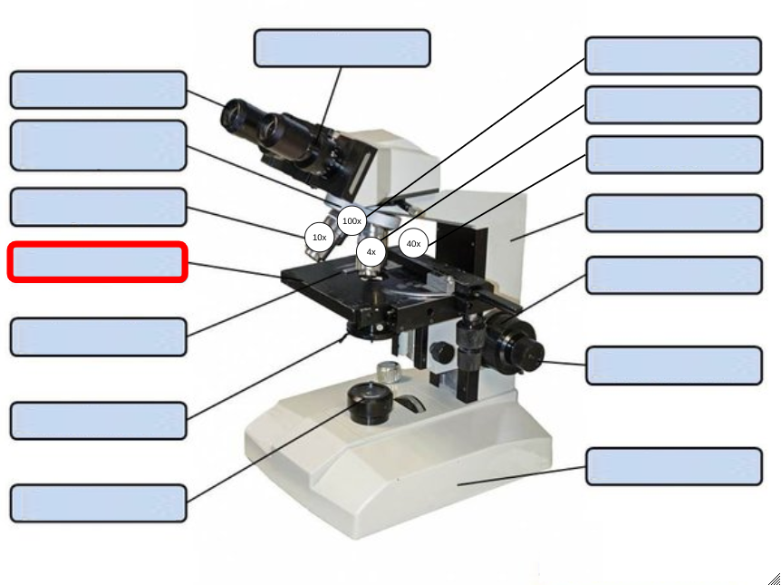 <p>Label the following microscope part.</p>
