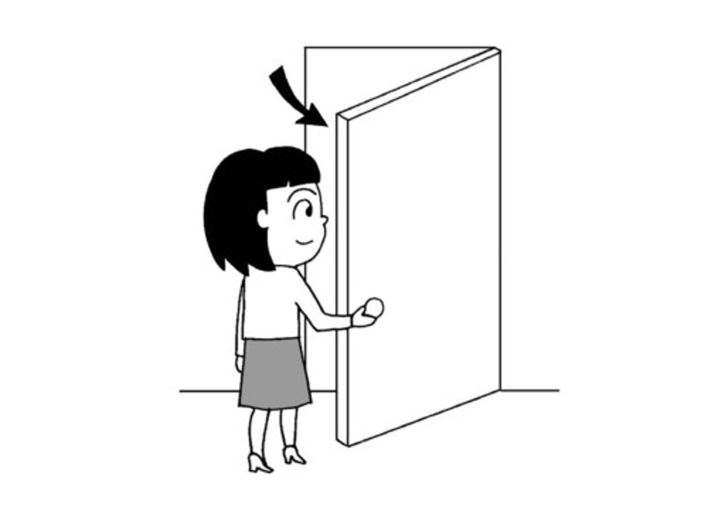 <p>to open (something) (~を)</p>