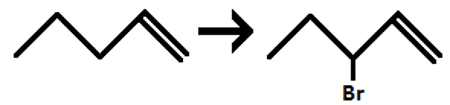 <p>Alkene to Alkane</p><p>Bromination</p><p>Markovnikov Addition</p>
