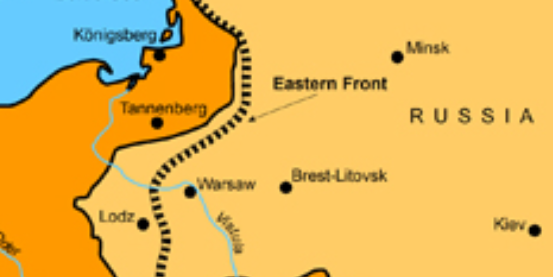 <p>Germans v. Russians in present day Poland from August 26-30, 1914; German forces successfully defeated the Russian army, a significant victory for the Central Powers</p>