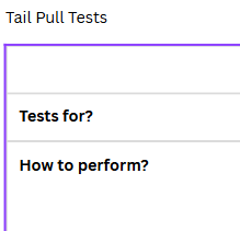<p>Tail Pull Tests</p>