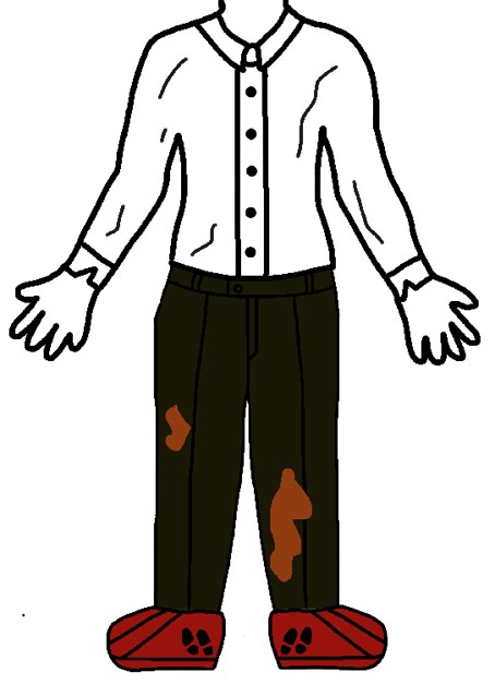 Crumpled bright white school shirt
