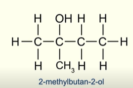 <ul><li><p>The carbon atom bonded to the hydroxyl group is bonded to 3 other carbon atoms </p></li></ul><p></p>