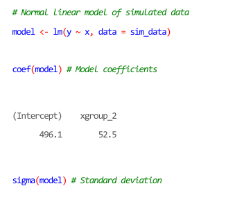 <p>5)make normal linear model of data</p><p>6)then check model coefficients</p><p>7)then check standard deviation</p>