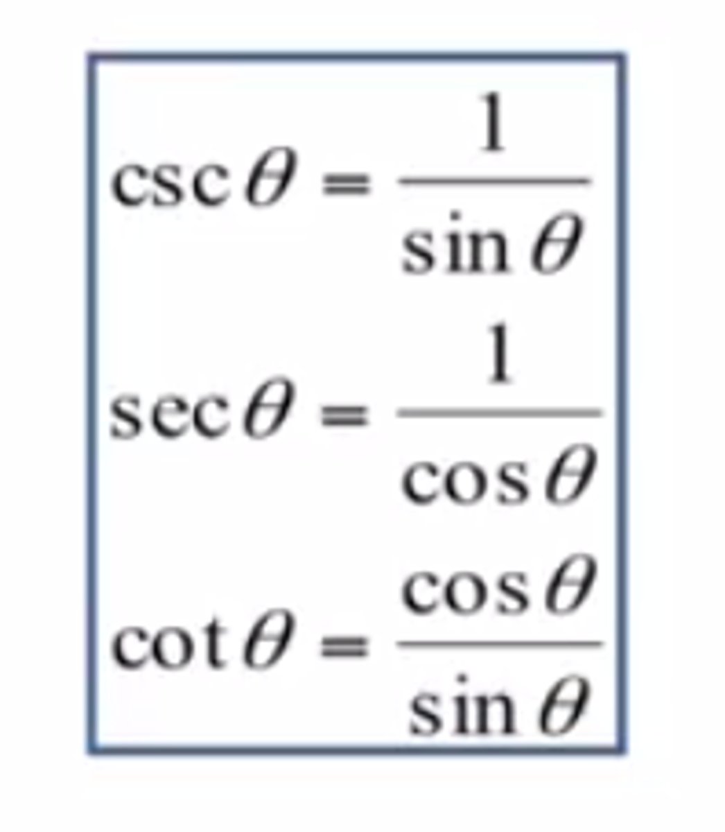 <p>Cosecant, secant, cotangent</p>