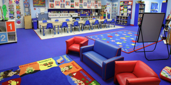 <p><strong>Give an example of a physical element that likely illustrates determinism from the daycare setting shown above</strong></p>