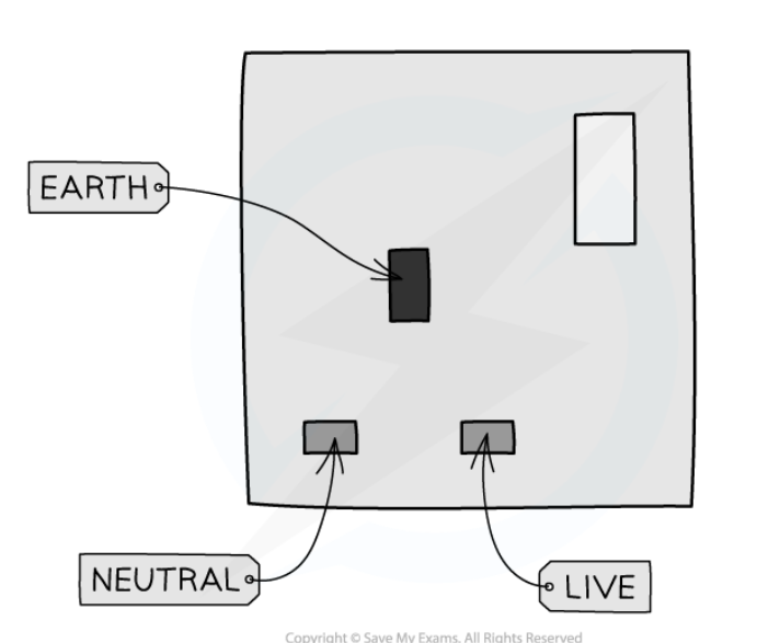 <p><span><em>The live and neutral wires deliver the electricity to the device. The Earth wire is purely for safety</em></span></p>