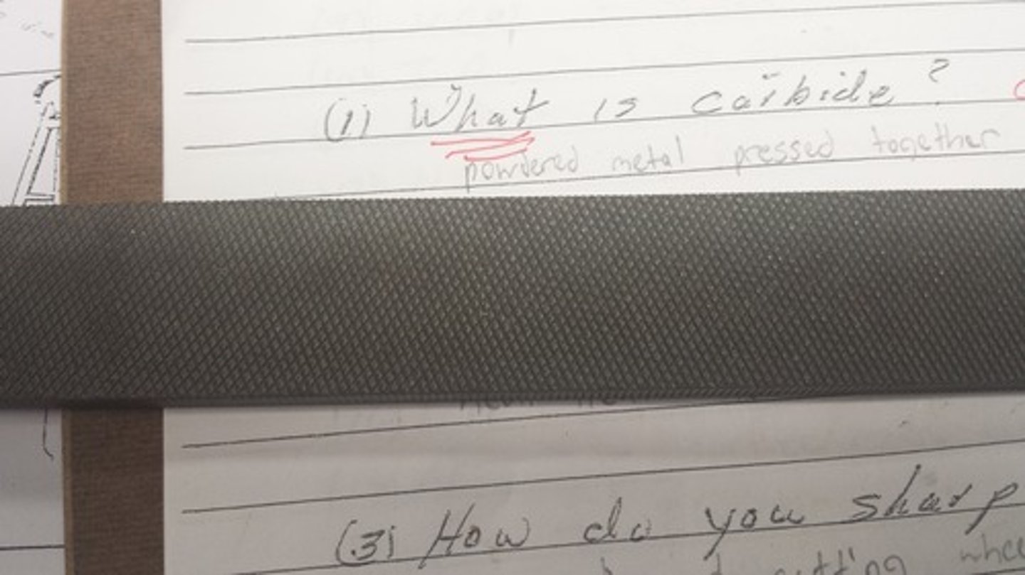 <p>Criss cross shape to smooth and round metals.</p>