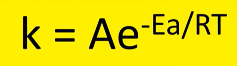 <p>Links activation energy &amp; temperature to the rate constant (k) </p>