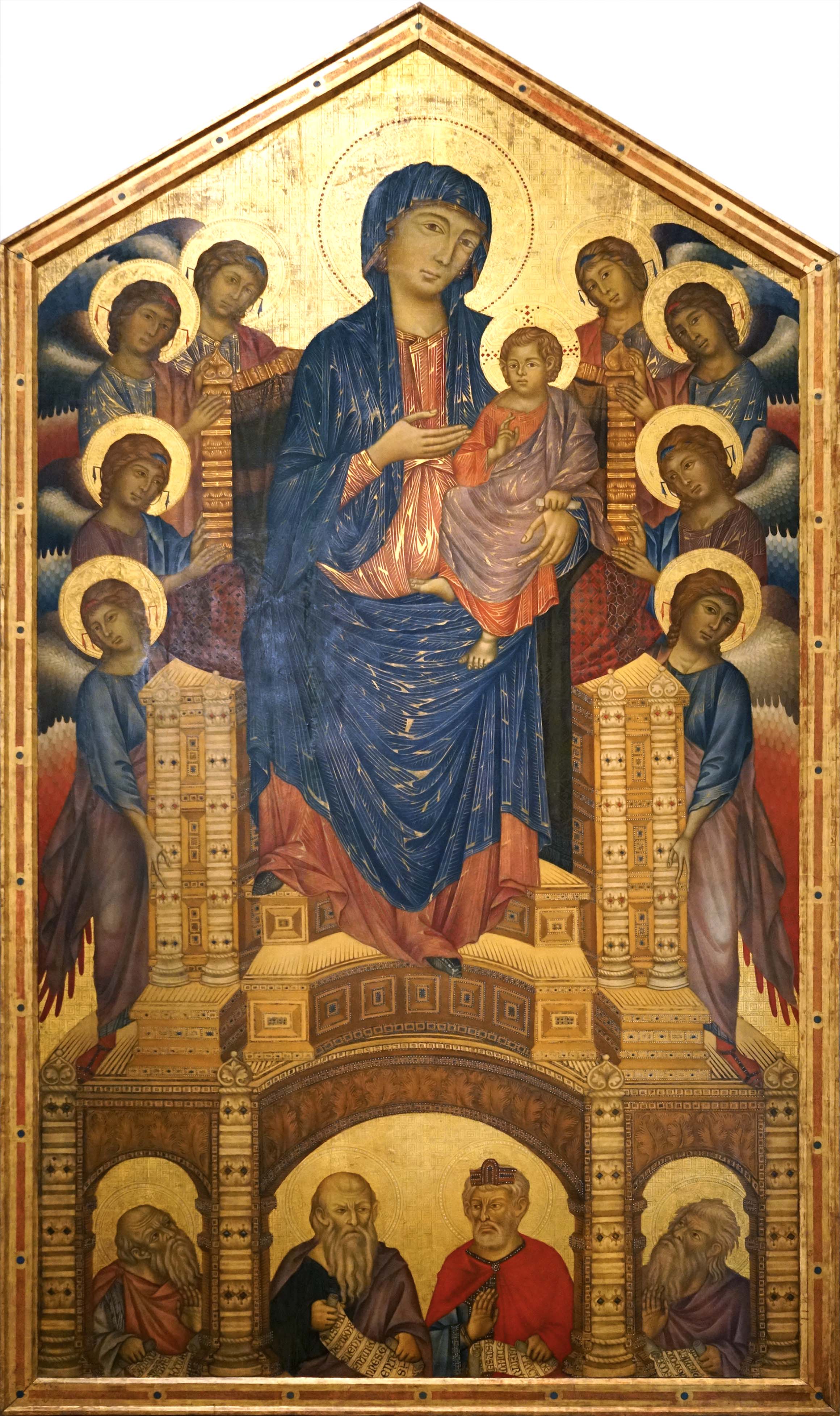 Madonna Enthroned with Angels and Prophets, Cimabue. 1280