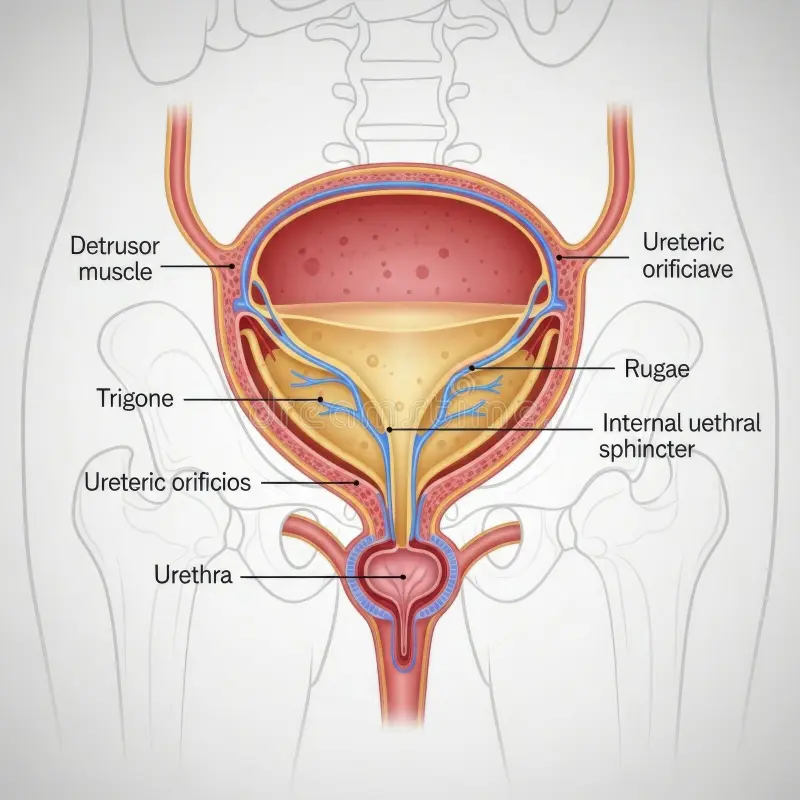 <p>The bladder communicates with the <em>outside </em>world via _____.</p>