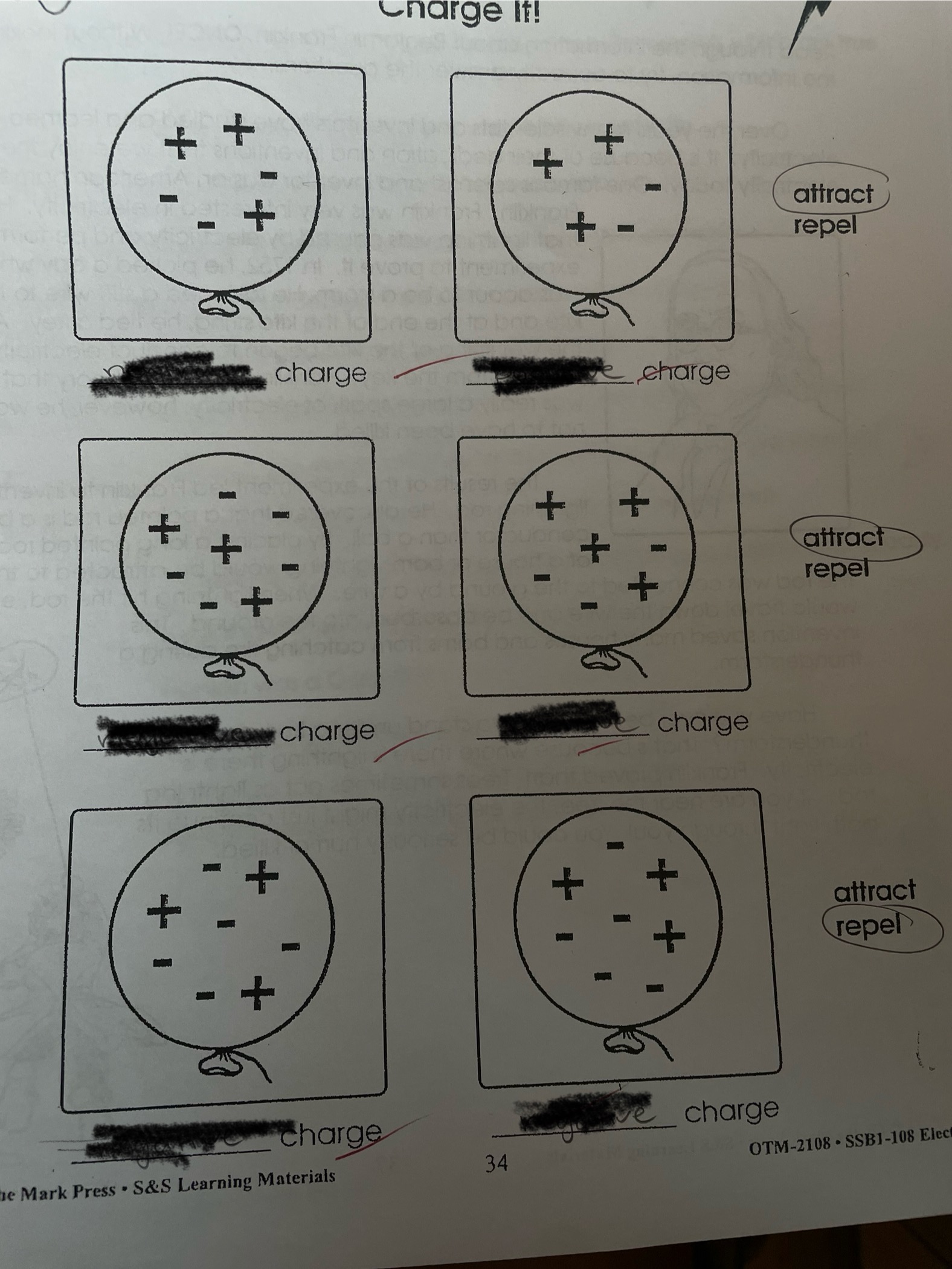 <p>MULTIPLE CHOICE </p><p>Electricity and charges and their attractions </p><p>(attract/repel/neutral attraction to charged objects) </p>