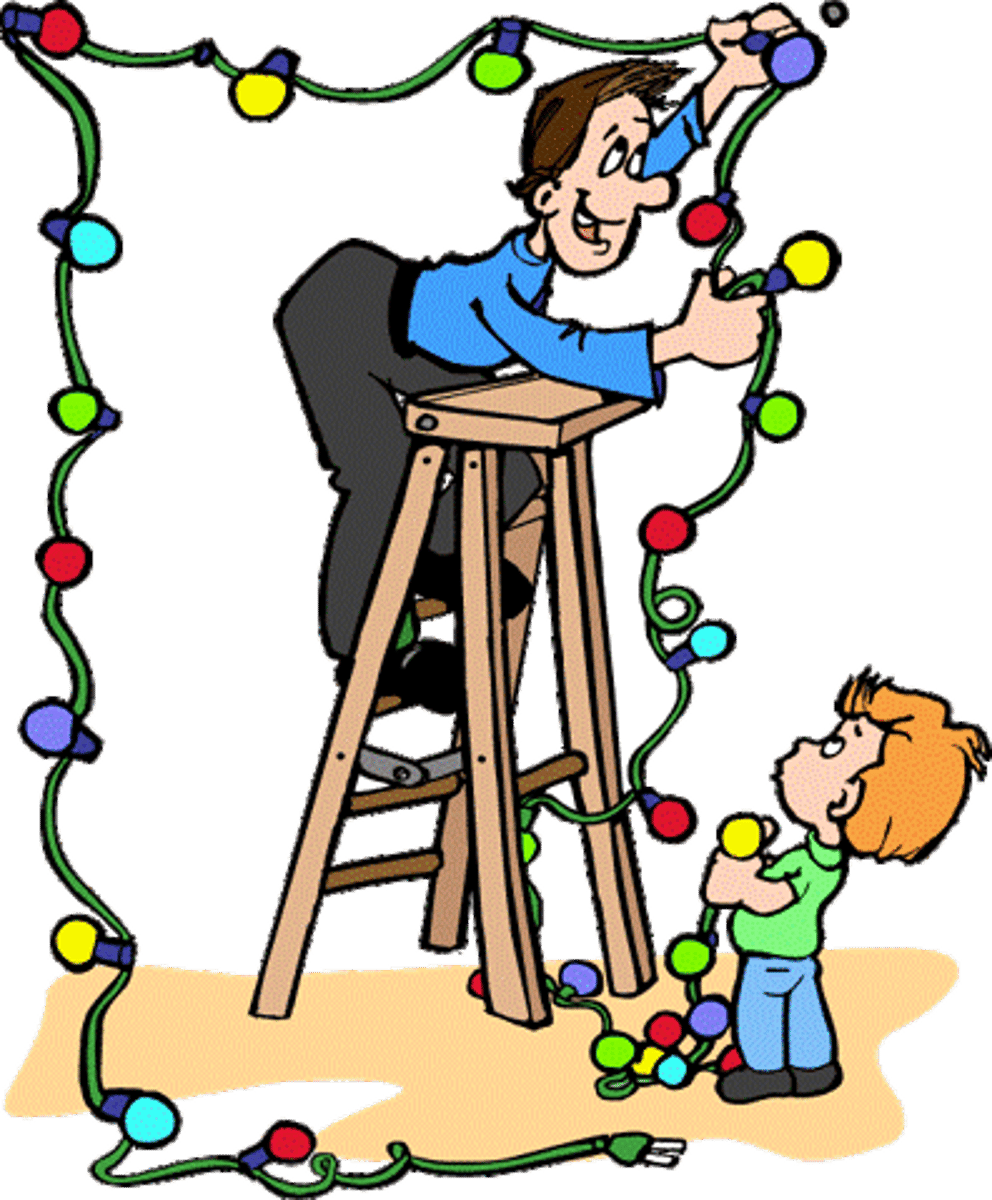 <p>to hang the decorations</p>