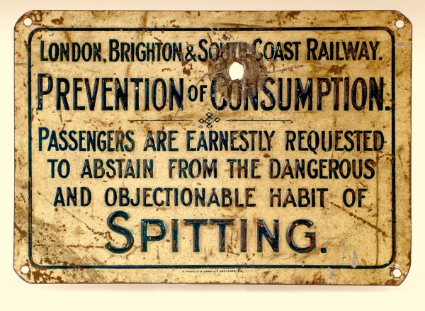 <p>“Prevention of Consumption” sign </p>