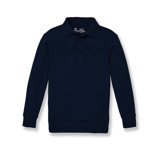 <p>long sleeve banded bottom polo shirt</p>
