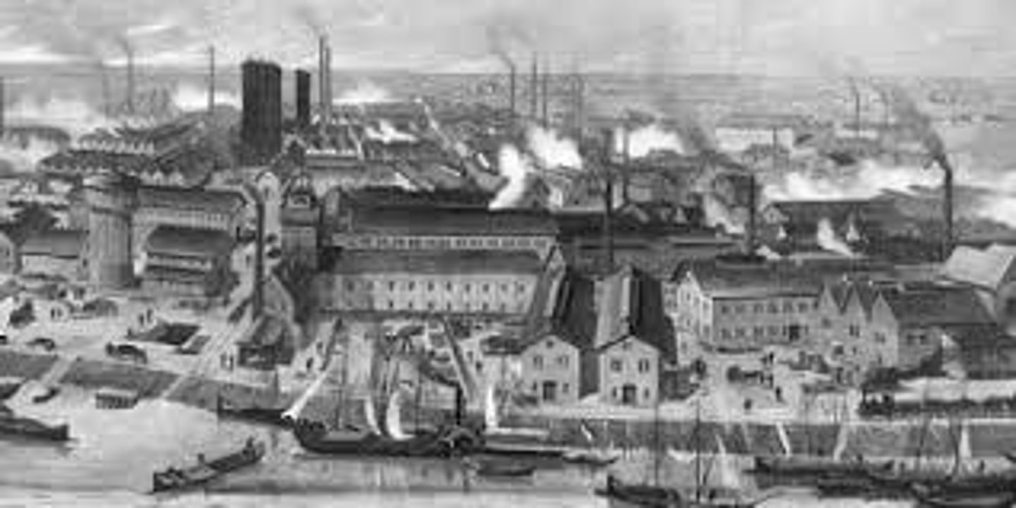 <p>Period of dramatic change in economies and cultures brought about by the use of machines to do work formerly done by hand</p>