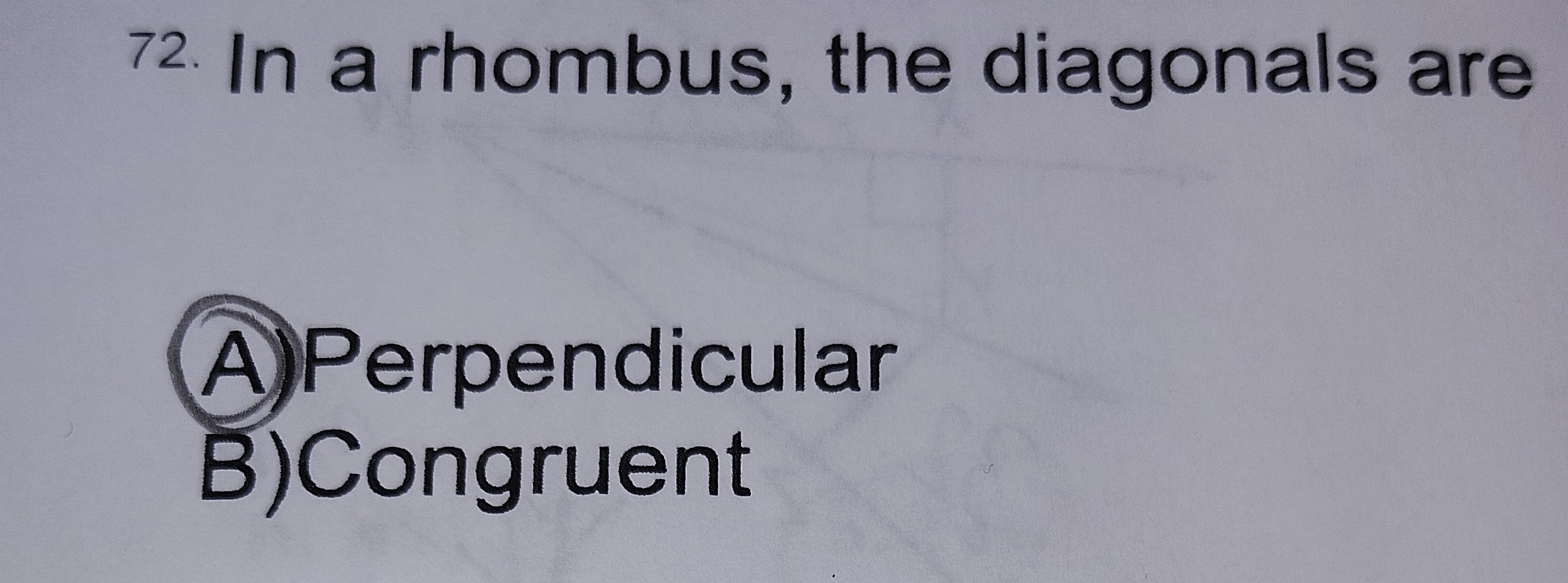 <p>Perpendicular </p>