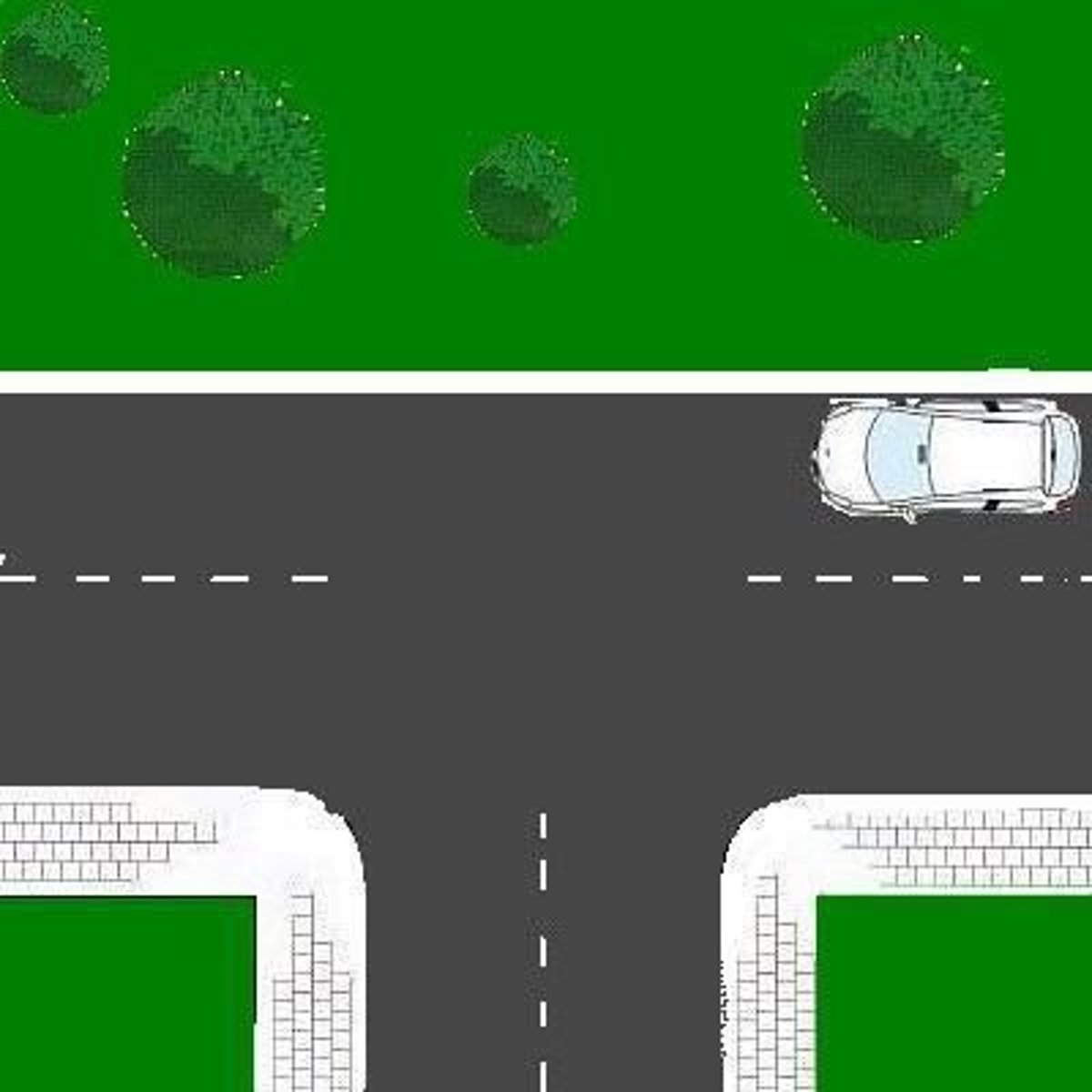 <p>a place where <strong>one road meets another</strong> without crossing it, forming the shape of a letter T</p>