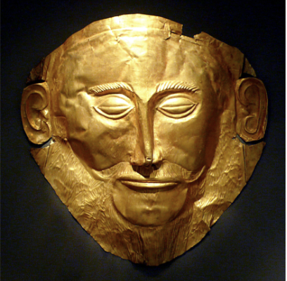 <p><span style="background-color: transparent; font-family: "EB Garamond", serif;"><span>Shliman found the gold mask in Mycenea and sent a letter to the ruler of the Ottomans of the time, probably not face of Agamemnon but the interpretation painted a picture .</span></span></p>