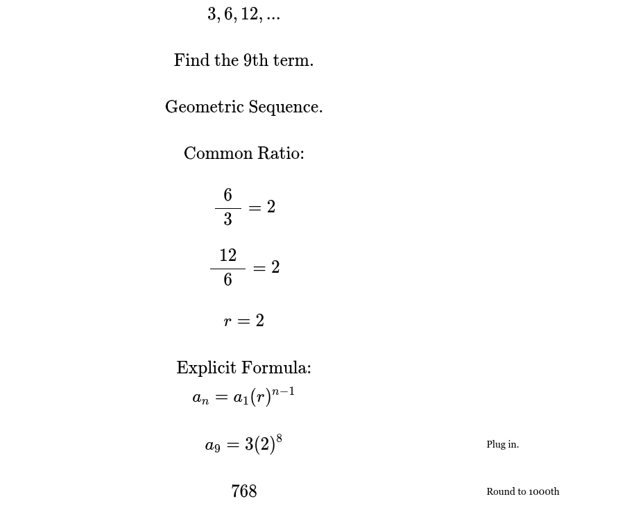 <p>a<sub>9</sub> = 768</p>