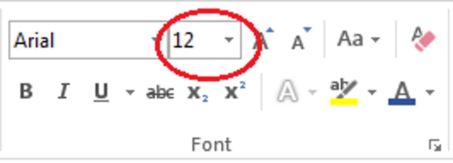 <p>The whole collection of the typeface in each of its sizes and styles.</p>