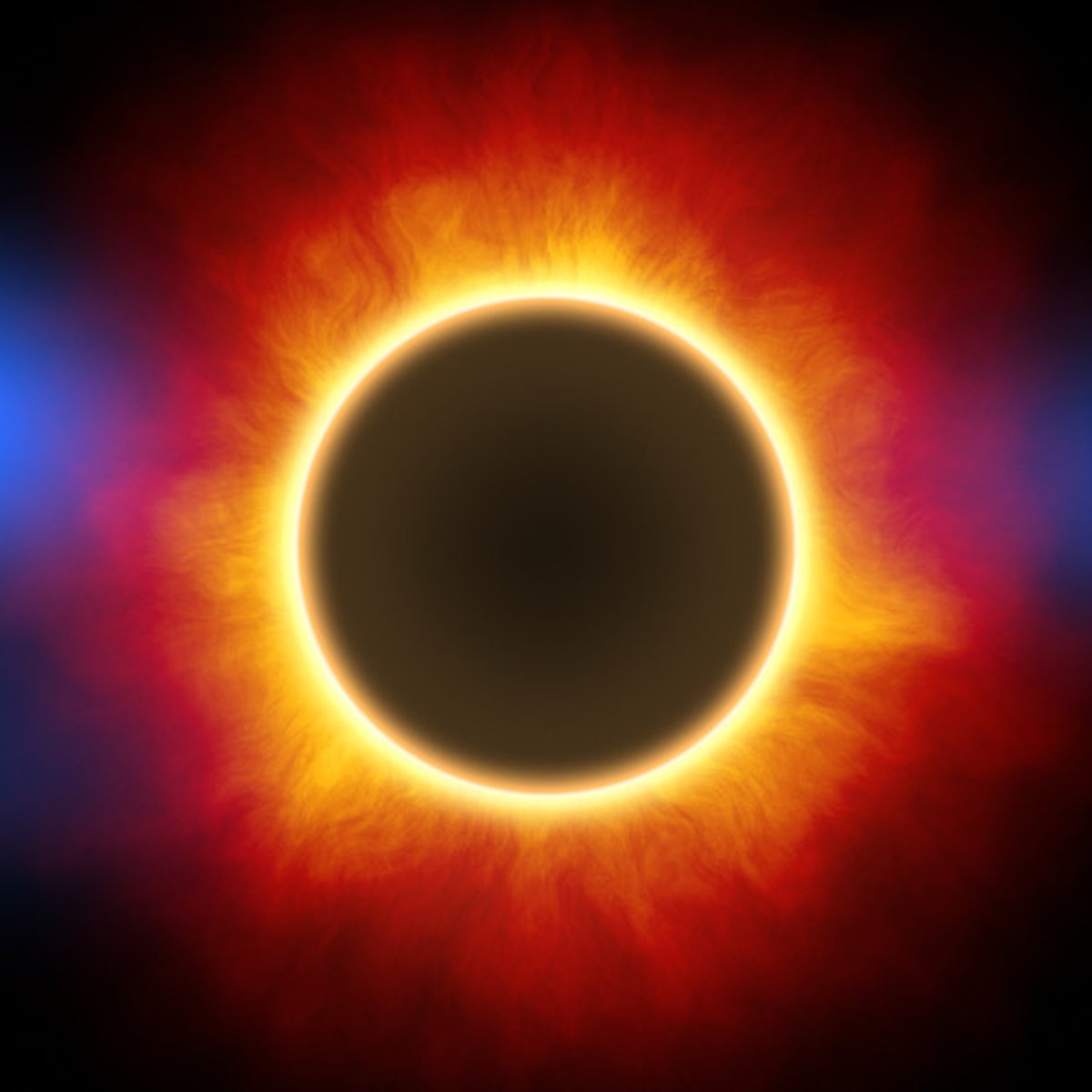 <p>outer layer around the sun.</p><p>Corona=crown, seen only at solar eclipe,</p><p>much hotter than the surface</p>