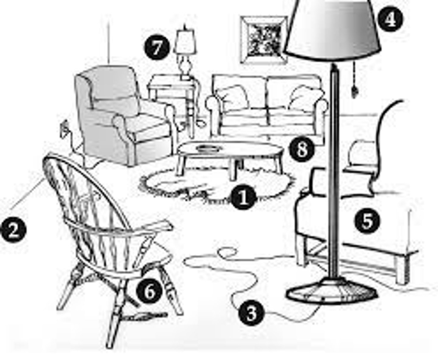 <p>no scatter rugs, install door locks good lighting especially around stairs, colored tape on edge of stairs, remove clutter, mattress on floor to prevent falls</p>