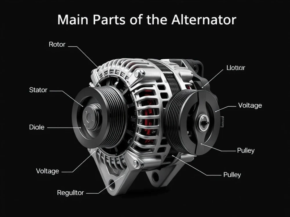 What does the alternator do?