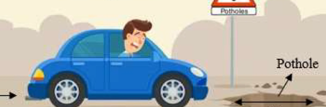 <p><strong>Slow down or stop</strong>, and only swerve if no oncoming traffic.</p>