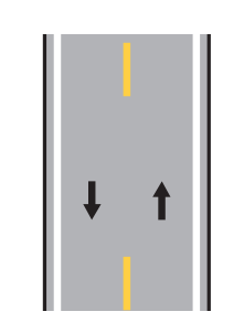 <p>Single broken-yellow</p>