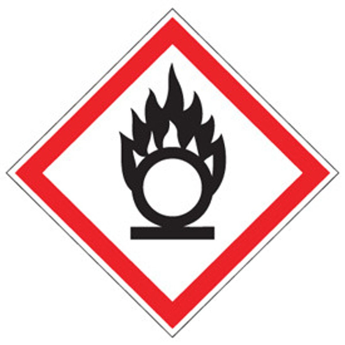 <p>Represents substances that can cause or intensify fires by providing oxygen or other oxidizing agents. These materials do not burn themselves, but they can promote or accelerate the combustion of other materials. They can be highly reactive, especially in the presence of flammable substances.</p>