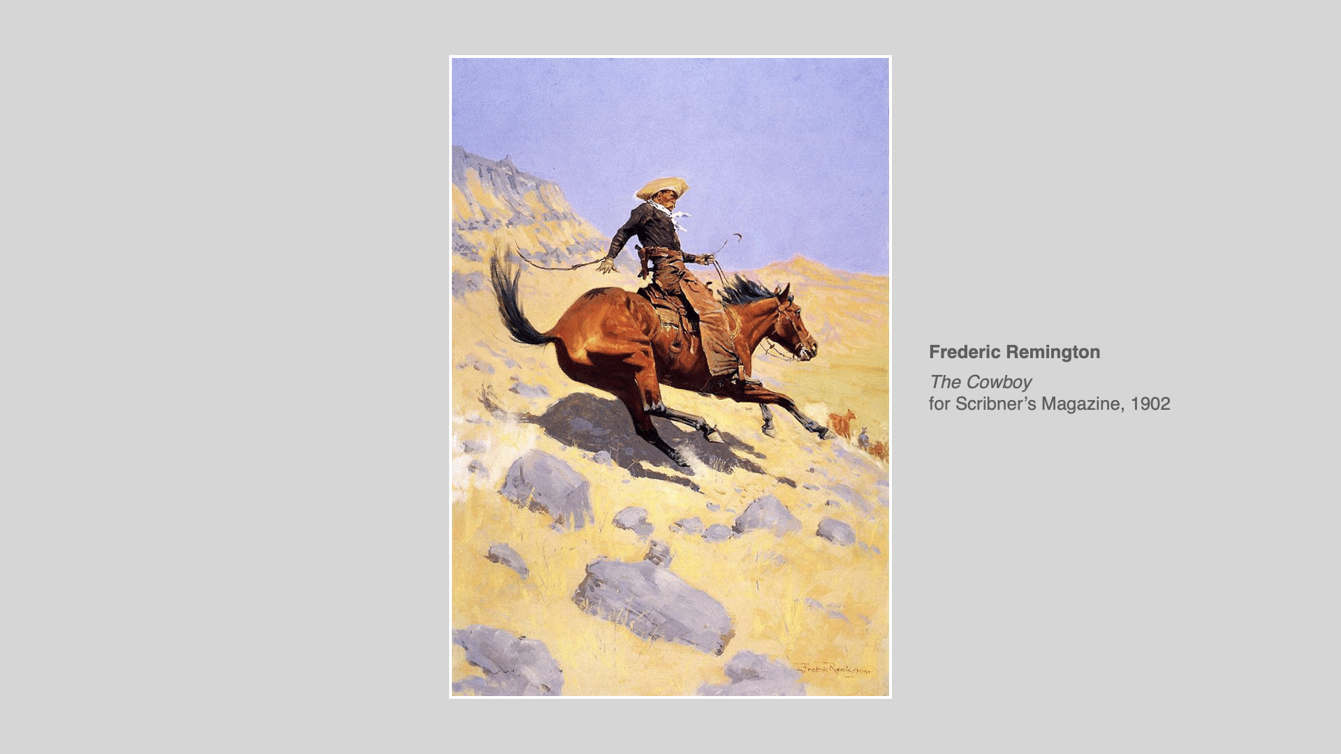 <p>A huge, hearty man who depicted the disappearing American Old West. </p>