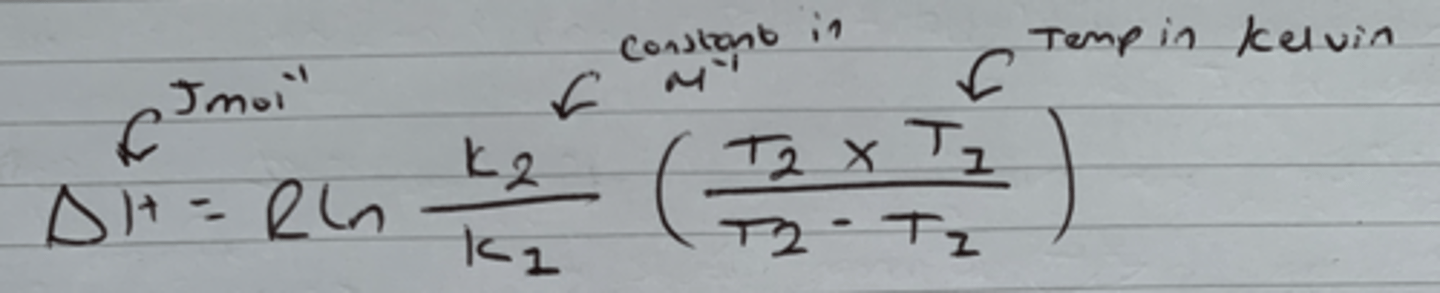 <p>If lots of values for Temp and K are available, Use the smallest values.</p>